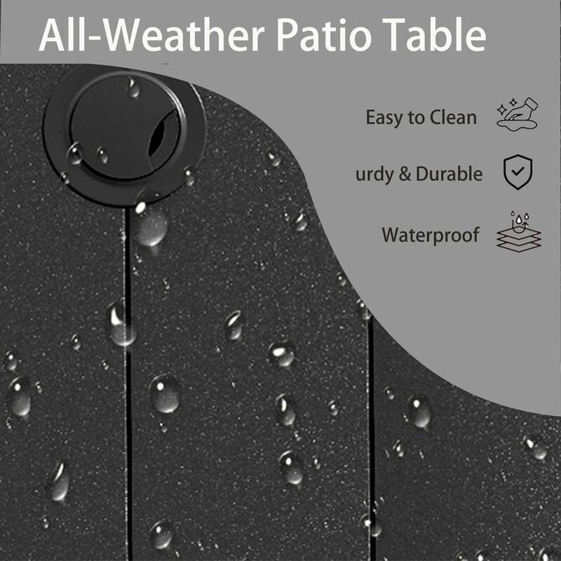 5 Pieces Patio Dining Set, Patio Furniture Set of 4 Patio Stackable Dining Chairs and 40.6" Outdoor Metal Round Table