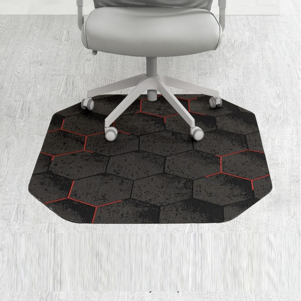 Jani Gaming Chair Mat - Anti-Slip Ergonomic Rug and Chairmat Combo for Home Office, Hard Floor Protector with Smooth Glide