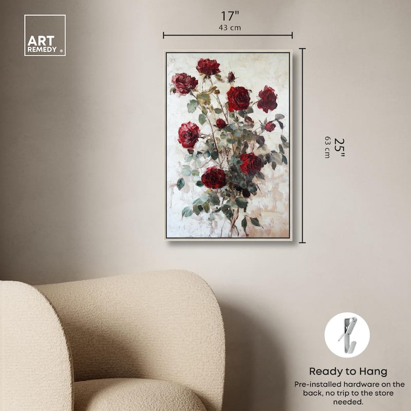 Velvet Vermilion I Canvas by Art Remedy