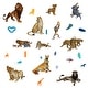 preview thumbnail 1 of 2, Brown The Lion King Character Wall Decals by RoomMates