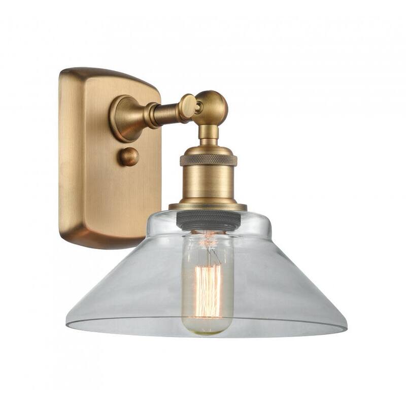 Innovations Lighting Orwell 10" Tall Bathroom Sconce - Brushed Brass / Clear