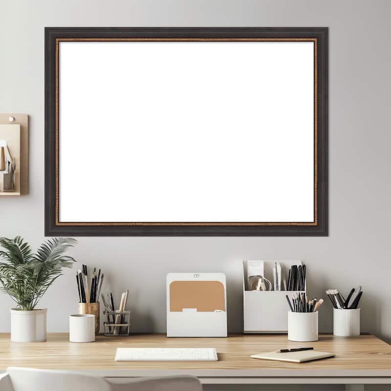 Amanti Art Ashton Black Framed Dry Erase Magnetic Board