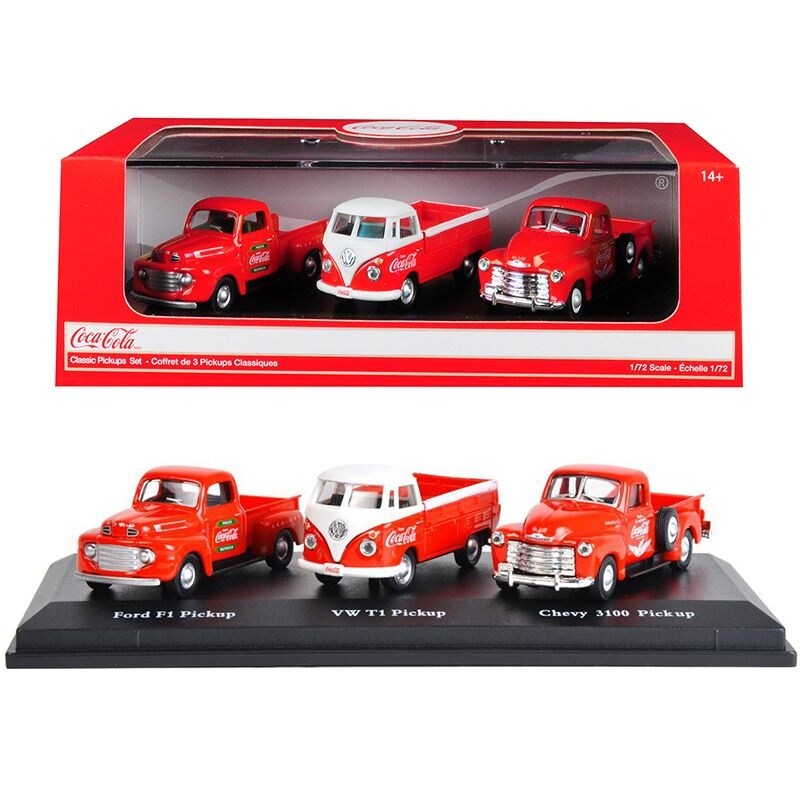 Shop Classic Pickups Gift Set Of 3 Pickup Trucks Coca Cola 1 72 Diecast Model Cars By Motorcity Classics On Sale Overstock 28760484