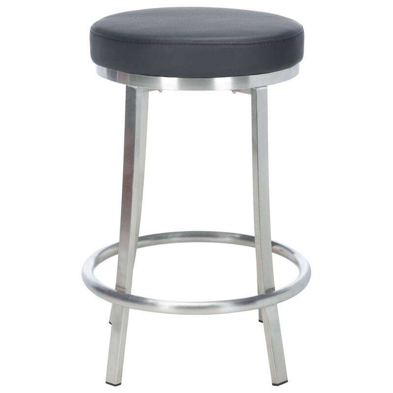 SAFAVIEH Amaris 26-inch Faux Leather Swivel Counter Stool - 17.8" x 17.8" x 25.5" - 18Wx18Dx26H