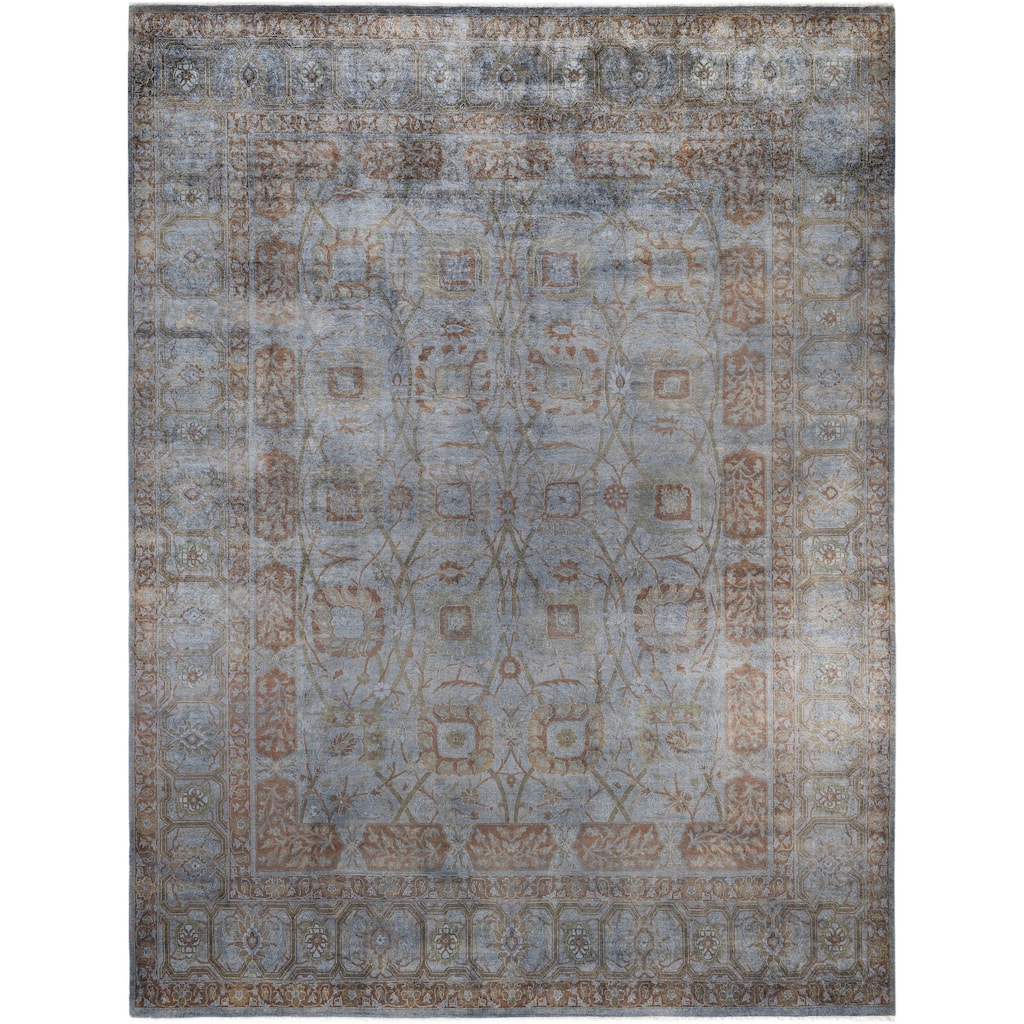 Overdyed One-of-a-Kind Hand-Knotted Area Rug - Gray - 9' 3" x 12' 0"