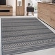 preview thumbnail 17 of 18, World Rug Gallery Bohemian Geometric Stripe Indoor/Outdoor Area Rug