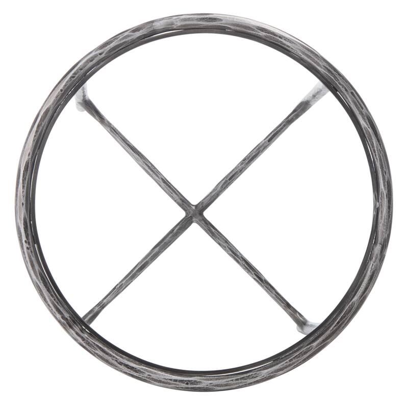 SAFAVIEH Couture Saliha Forged Metal Round End Table - 18" W x 18" L x 20" H - 18"W x 18"D x 20"H