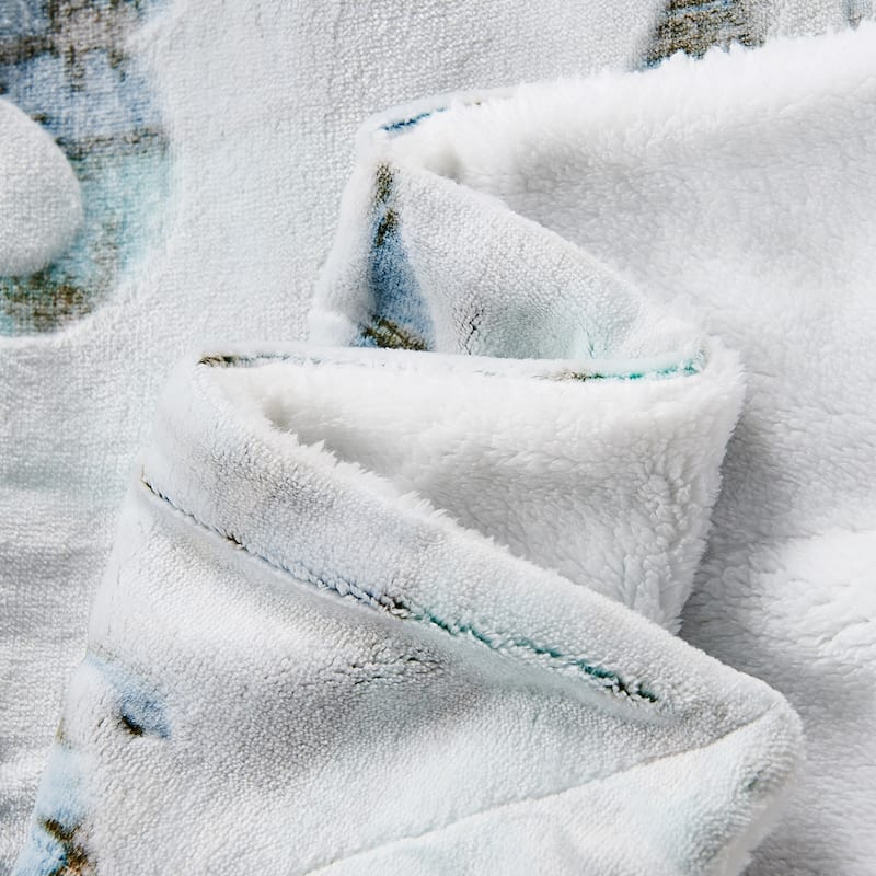 Beach House Flannel Velvet Bed Couch Throw Blanket