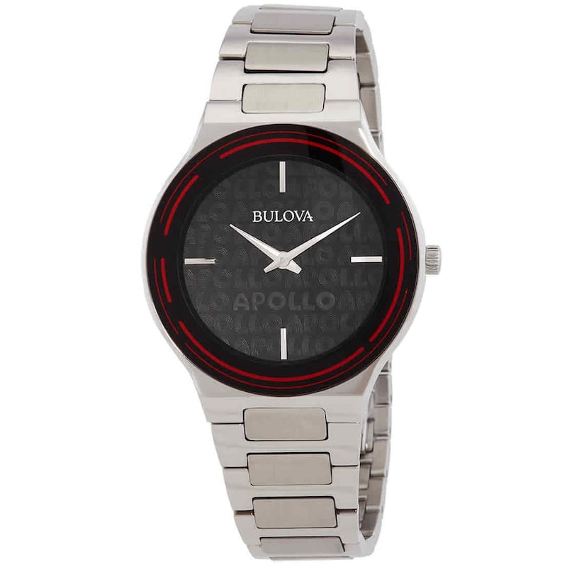 Bulova Men's Apollo Black Dial Watch - 96A296 - 6 (36)