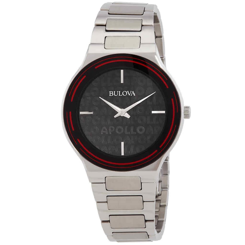 Bulova Men's Apollo Black Dial Watch - 96A296 - 6 (36)