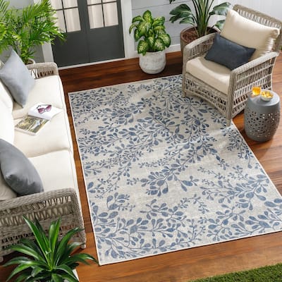 Livabliss Ravello Shabby Chic Floral Indoor/ Outdoor Area Rug