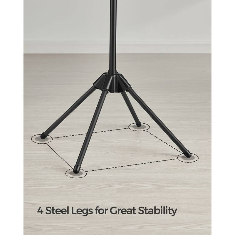 Stainless Steel Foldable Clothes Drying Rack with 360° Rotatable Arms Large Capacity and Space-Saving Design
