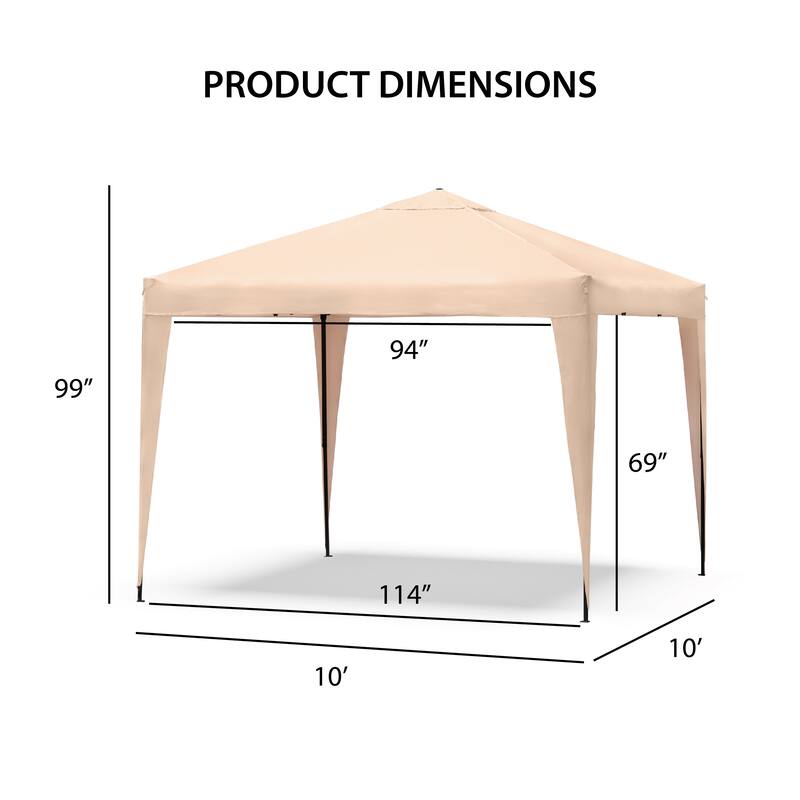 Furniture of America Briar Easy Set-Up Adjustable Outdoor Pop Up Gazebo with Soft Top and Carry Bag