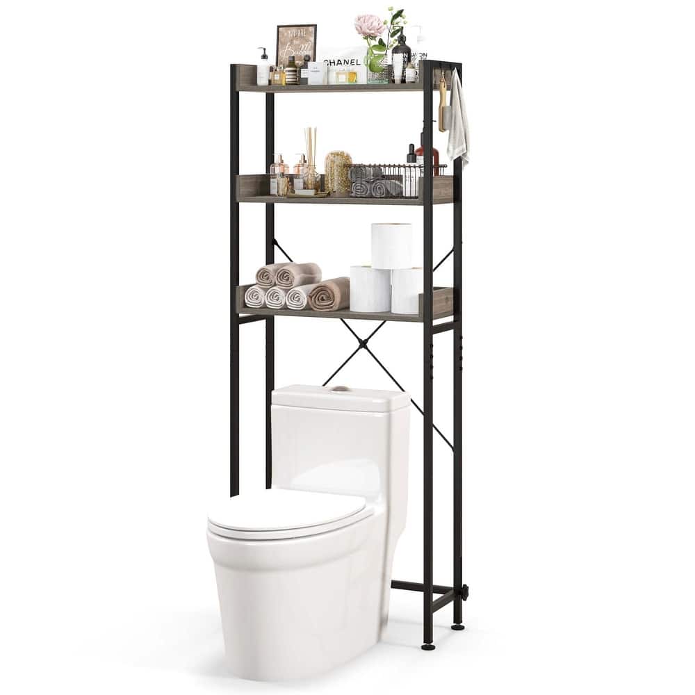 Costway 3-Tier Over-The-Toilet Bathroom Shelf Metal Frame Space Saver - See Details