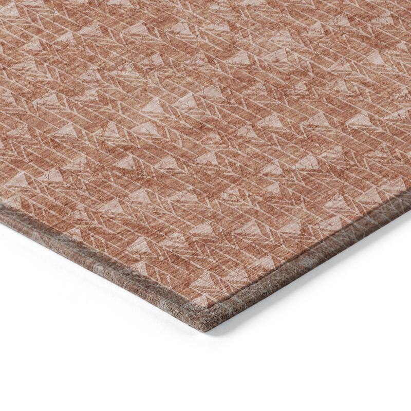 Faz Sleek Geometric Weather Resistant Blended Style Outdoor Rug