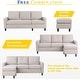 preview thumbnail 17 of 46, Futzca Modern L-shaped Convertible Sectional Sofa w/ Reversible Chaise
