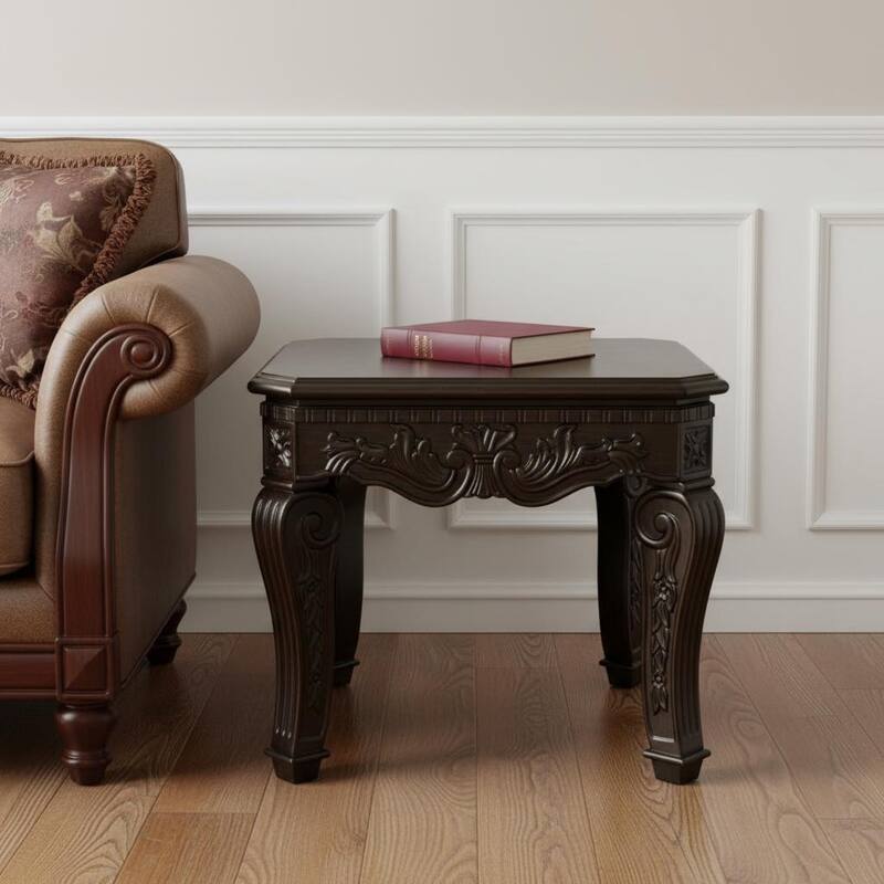 HomeRoots 23" Espresso Wood Square End Table - 25.50 in. x 22.50 in. x 25.50 in. - Espresso - Wood