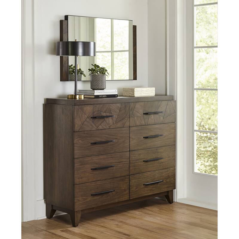 Broderick Chesser Mirror in Wild Oats Brown