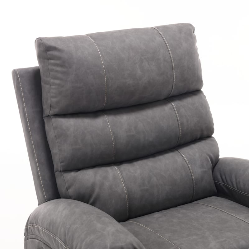 21"W Large Size Electric Power Lift Recliner,8 Point Vibration Massage And Lumber Heat,Remote Control,Side Pockets,Cup Holders