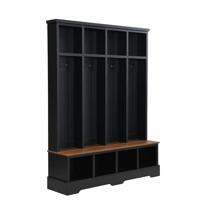 Farmhouse-Inspired 3-in-1 Entryway Organizer by Harper&Bright Designs