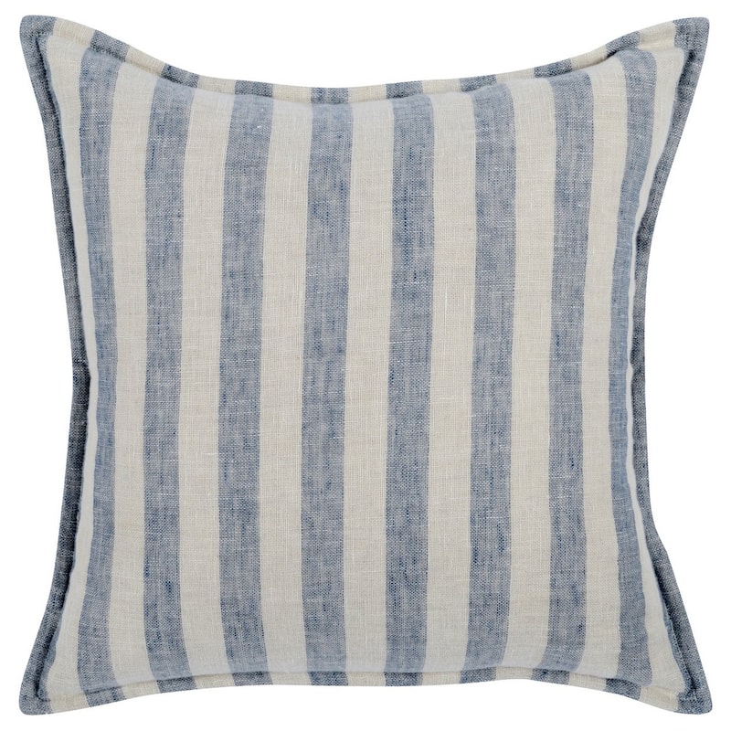 Camille 22" Square Throw Pilow, Ash Blue by Kosas Home