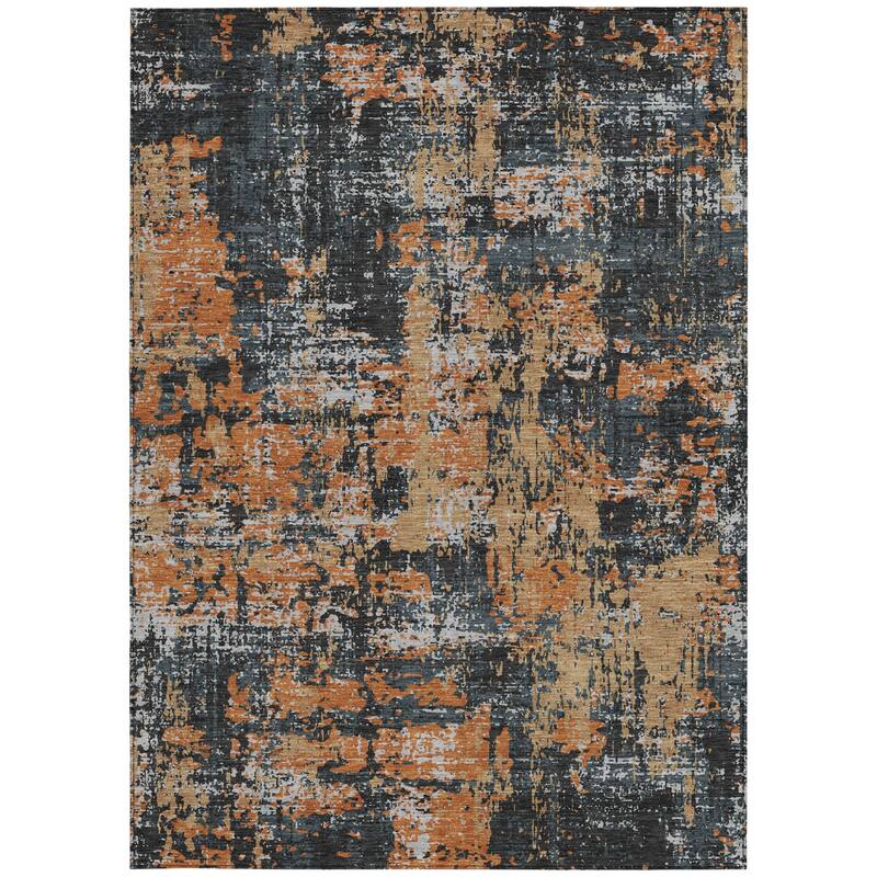 HomeRoots Abstract Transitional Rectangle Outdoor Rug