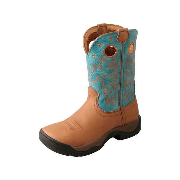 Twisted X Work Boots Womens 9" All Around Camel Turquoise. Opens flyout.