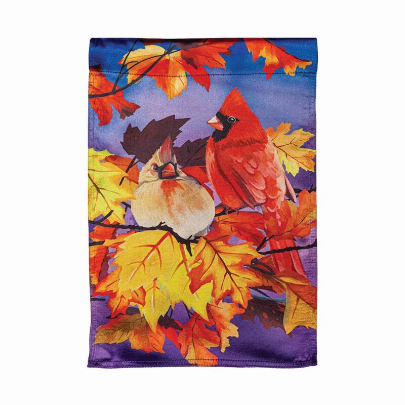 Cardinal Friends Garden Lustre Flag