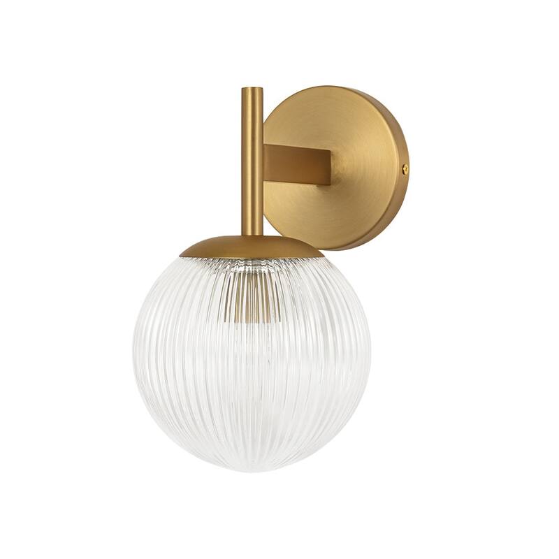 Sleek Modern Dimmable Ribbed Glass Vanity Light