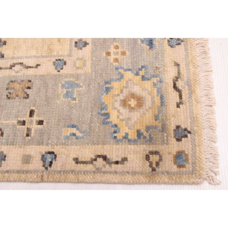 ECARPETGALLERY Hand-knotted Modern Oushak Light Khaki Wool Rug - 5'0 x 7'11