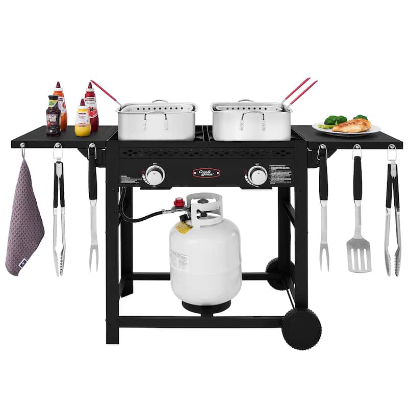 Royal Gourmet PFC100 Outdoor Propane Deep Fryer with Dual Tank