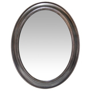 Dieppe Oval Wall Mirror with Vintage Silvertone Fi