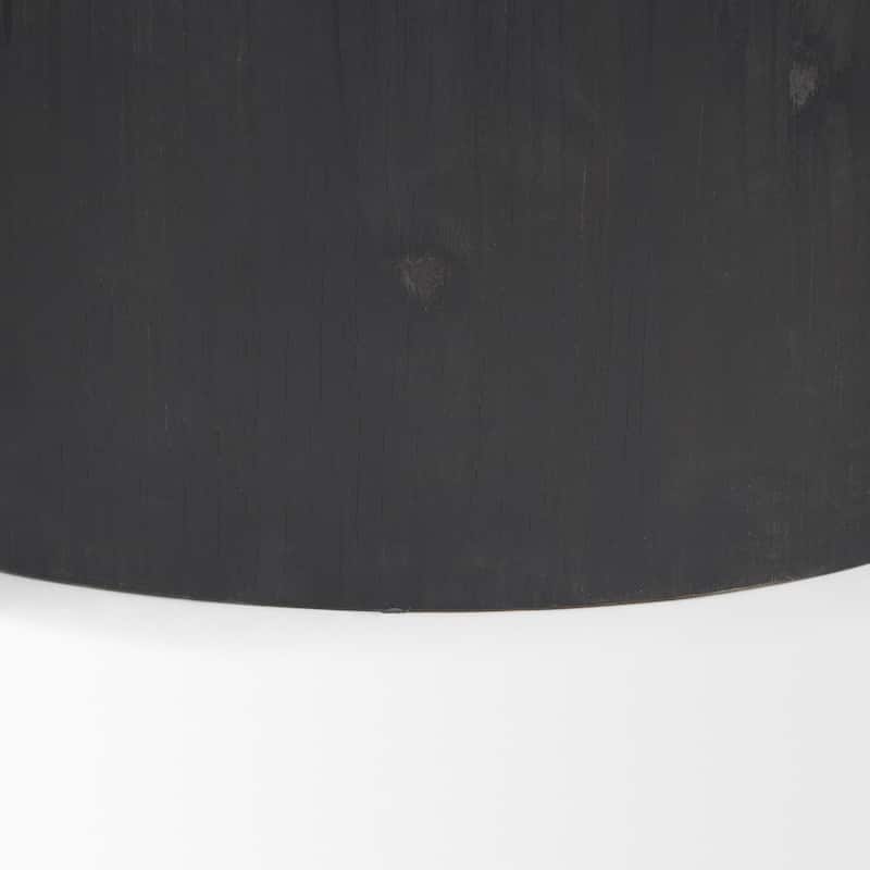 Wenopa Matte Black Wood w/ Natural Jute Accent Tables