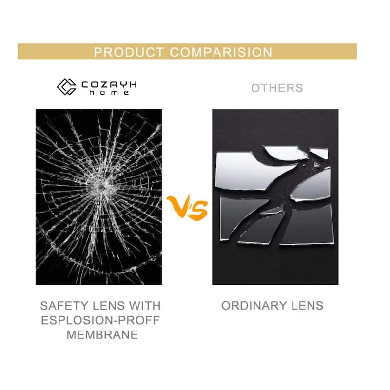 COZAYH Full Length Floor Mirror with Solid Wood Frame, Arched Top Dressing Mirror, Standing, Hanging or Leaning