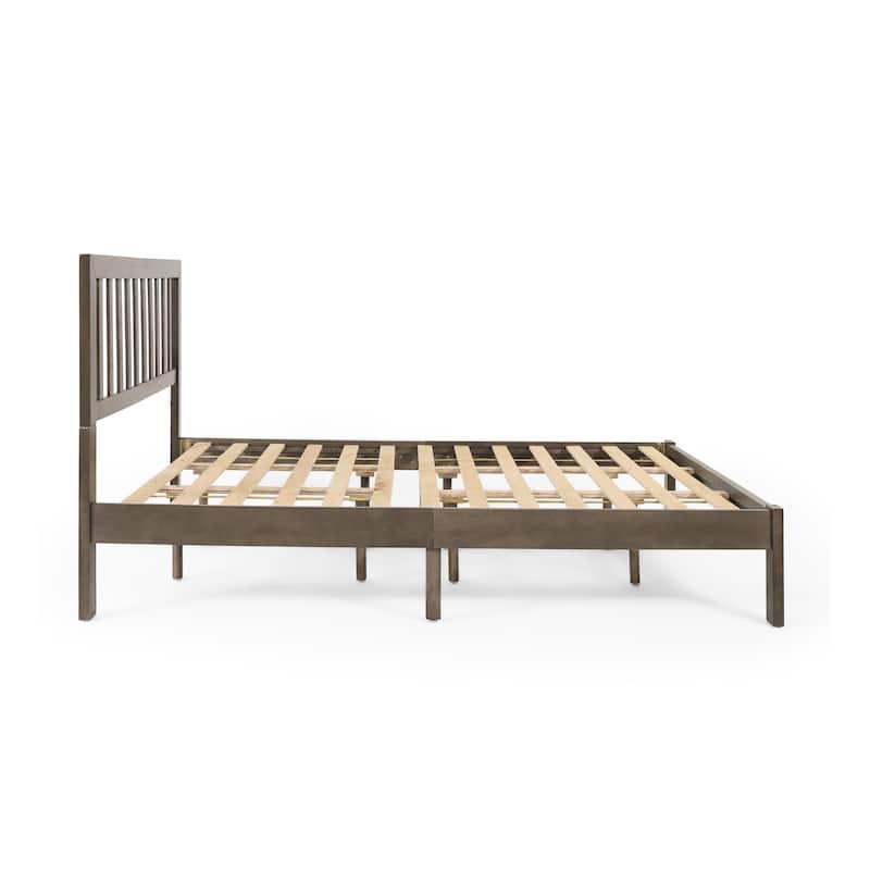 Norgate Modern Farmhouse Acacia Wood Queen Bed Platform by Christopher Knight Home