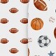 preview thumbnail 5 of 4, Sweet Jojo Designs Sports Theme Boy 2 Pack Baby Bassinet Fitted Sheets - Football Print & Watercolor Vintage Sport Themed, Stars