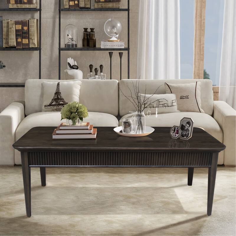 Haven Solid Wood Coffee Table - Coal