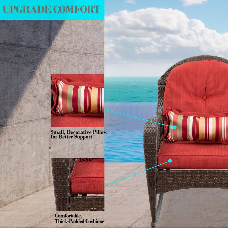 7-piece Rattan Wicker Sectional Sofa, Outdoor Patio Furniture