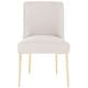 preview thumbnail 102 of 124, SAFAVIEH Couture Nolita Velvet Accent Chair - Mustard / Brass - 28"x23"x35.3" - 28" W x 23" D x 35" H