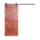 K2 Series Paneled Wood Sliding Barn Door with Installation Hardware - 24" - Red Oak