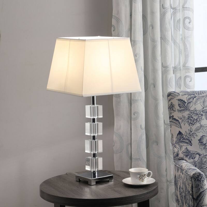 25"Glam Crystal Cube Ice Table Lamp