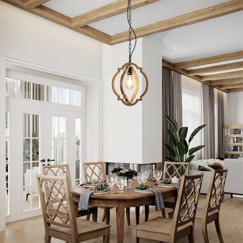 Farmhouse Chandelier, Retro Country Dining Room Lamp, Bulb Not Included