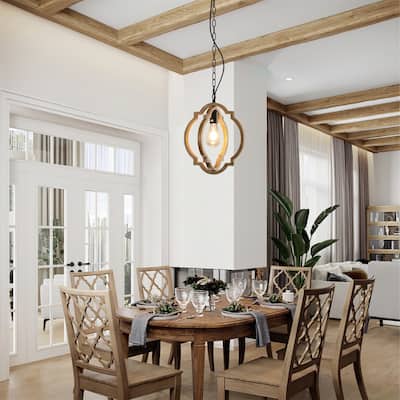 Farmhouse Chandelier, Retro Country Dining Room Lamp, Bulb Not Included