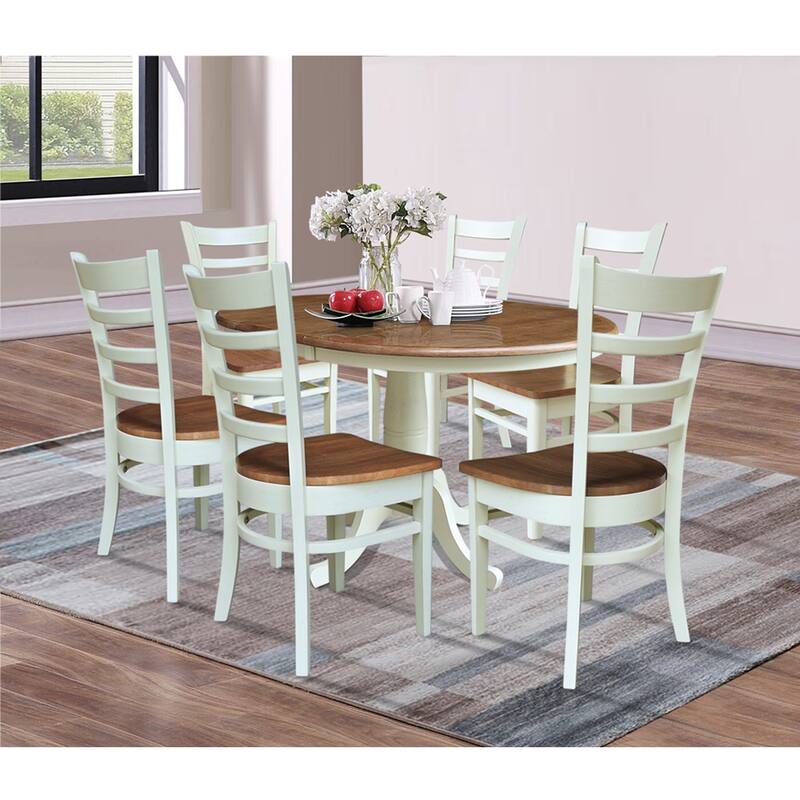 International Concepts 36" Round Extension Dining Table with Emily Chairs
