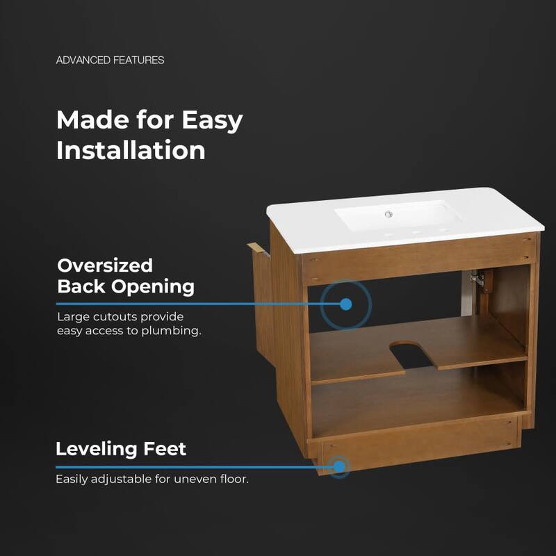 Ove Decors XANDER-36 Xander 36" Free Standing Single Basin Vanity Set