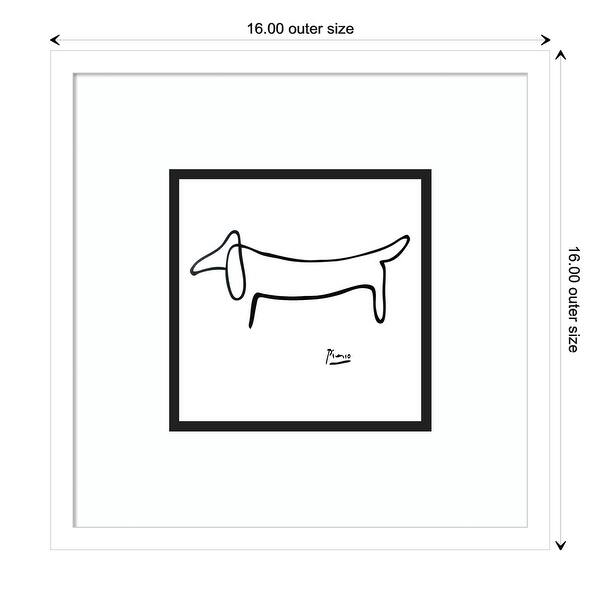 dimension image slide 10 of 12, Le Chien (The Dog) by Pablo Picasso Framed Wall Art Print