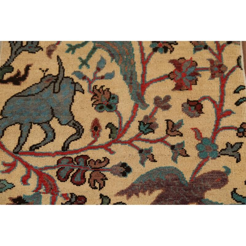 Animals Design Kazak Oriental Accent Rug Handmade Wool Carpet - 2'1"x 2'10"