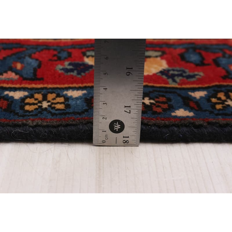ECARPETGALLERY Hand-knotted Kayseri Vintage Navy Wool Rug - 3'7 x 10'1