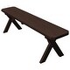 preview thumbnail 5 of 7, Pressure Treated Pine 5' Crossleg Bench Walnut Stain