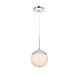 Frosted White Glass 1-Light 8-inch Pendant
